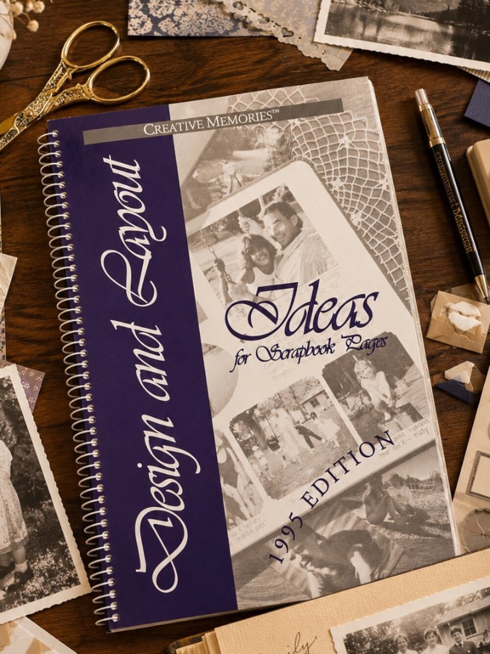 Creative Memories Design & Layout Ideas Scrapbook Pages Book 1995 Spiral